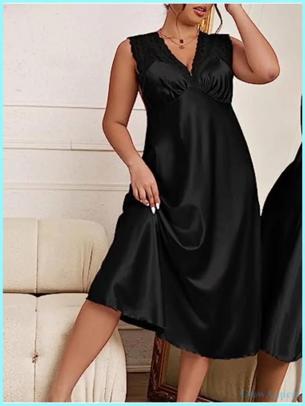 N/A satin nightgown